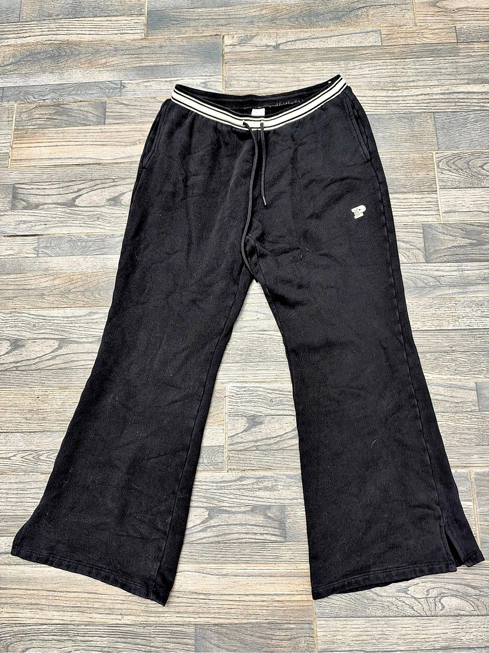 PINK Victoria's Secret wide-leg pants Black Wide Leg Pants Size Large
